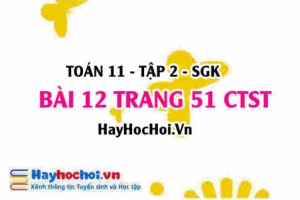 Bài 12 trang 51 Toán 11 tập 2 Chân trời sáng tạo